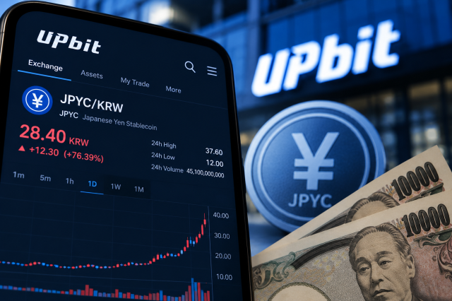 JPYC trading soars after Upbit debut