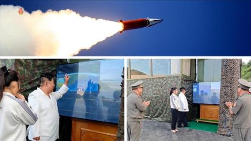 金正恩携女观摩朝鲜新型武器试验