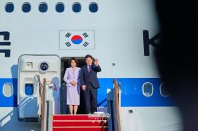 Lee arrives in New York ahead of UN General Assembly address
