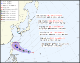 제26호 태풍 수리개 발생…현재 위치와 이동 경로는?
