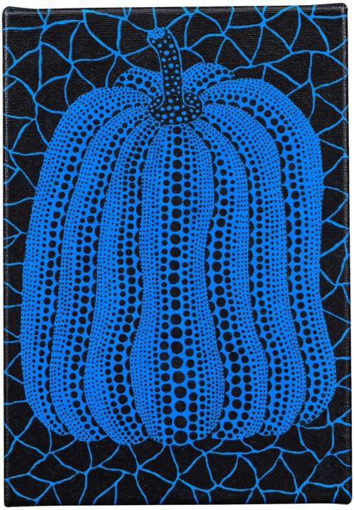 Yayoi Kusama, Calabaza, 1990, acrílico sobre lienzo, 227 x 156 cm, Estimado: Aproximadamente 350 millones a 610 millones de yuanes chinos (HK$20-35 millones / US$256.000–449.000) [Foto=Phillips Hong Kong]