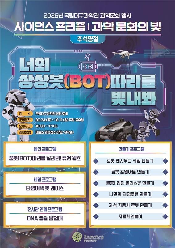 “Hãy tỏa sáng với BOT tưởng tượng của bạn” tại Bảo tàng Khoa học Quốc gia Daegu
Ảnh Bảo tàng Khoa học Daegu cung cấp