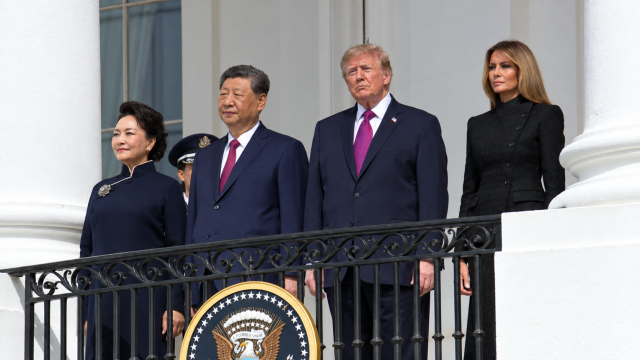 Trump TV grab ov mililtary review at the White House on Sept 24 2026
