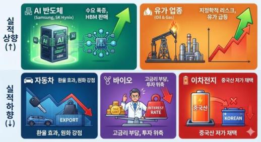  반도체 웃고, 자동차·이차전지 울상...상장사 3분기 실적 전망