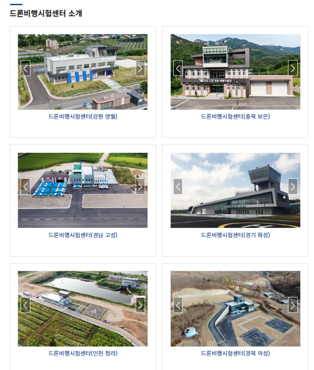 South Koreas six dedicated drone flight test centers are located in Yeongwol Gangwon Province Boeun North Chungcheong Province Goseong South Gyeongsang Province Hwaseong Gyeonggi Province Cheongna Incheon and Uiseong North Gyeongsang Province Courtesy of the Korea Institute of Aviation Safety Technology