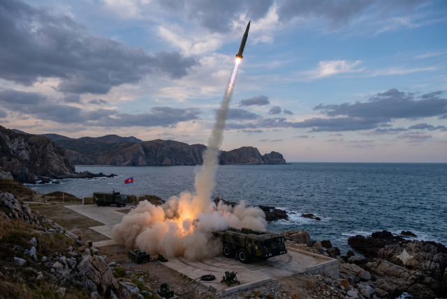 N. Korea fires missile after Seoul demands DMZ mine apology