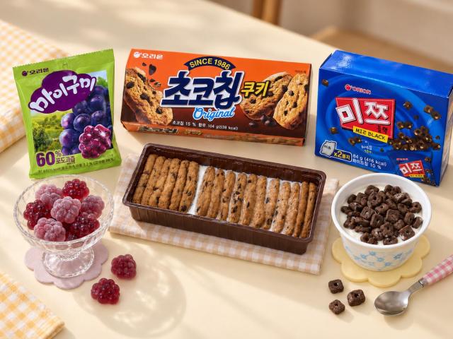 오리온 초코칩쿠키·마이구미·미쯔 이미지 사진오리온
