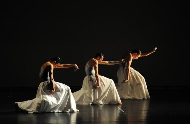 Dancers perform during the Tanzolymp choreography contest in Berlin in 2015 