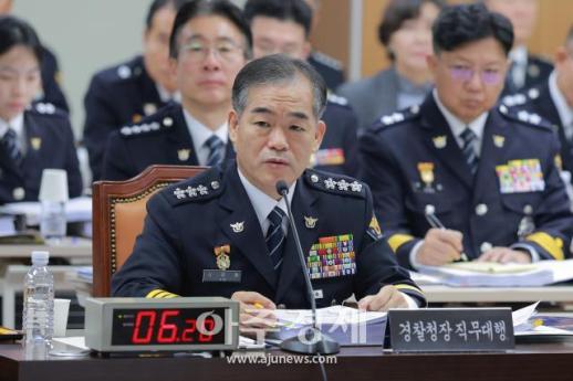 [포토] 답변하는 ​​​​​​​김종철 경찰청장 직무대행