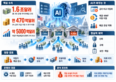 [AI시대 대격변] AI가 예금까지 옮긴다…美은행 5000억달러 흔들 에이전트 뱅크런 경계