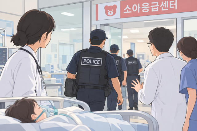 경찰 응급실 압수수색 그래픽챗GPT 생성