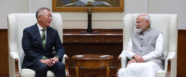 鄭義宣会長がモディ首相と面談…７年間にわたりインドに１５５億ドルを投資へ