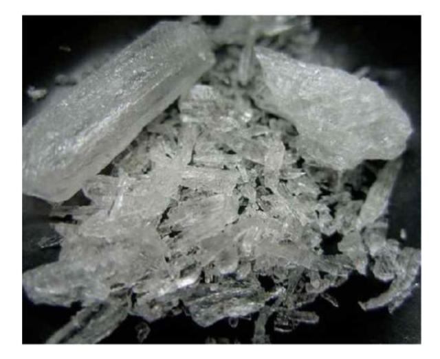 A photo shows crystal methamphetamine commonly known as meth or philopon in South Korea Courtesy of the Korea Customs Service