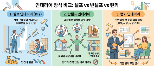 인테리어 방식 비교 사진제미나이이은별 기자