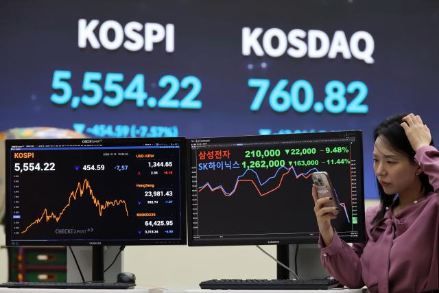 코스피·코스닥 7% 동반 급락…패닉에 빠진 증시