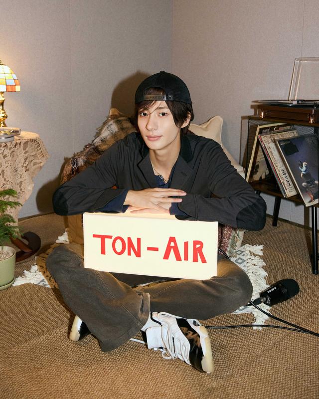 RIIZE member Anton poses for a promotional photo for his Spotify-exclusive podcast TON-AIR set to launch on Oct 20 2026 Courtesy of SM Entertainment