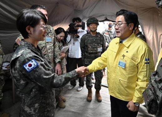 박찬대 인천시장, 17사단 합동훈련 참관...시민 안심하는 안전한 인천 만들 것