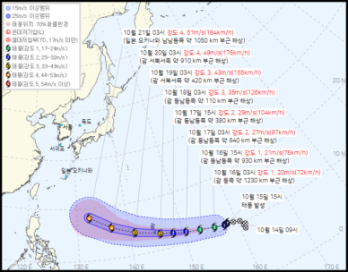 30호 태풍 '참피' 북상 중…한반도 영향은?