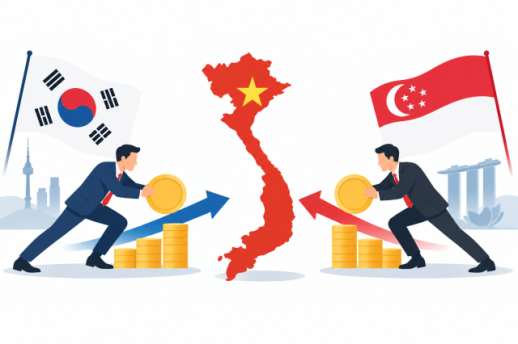Singapore thu hẹp khoảng cách đầu tư với Hàn Quốc tại Việt Nam