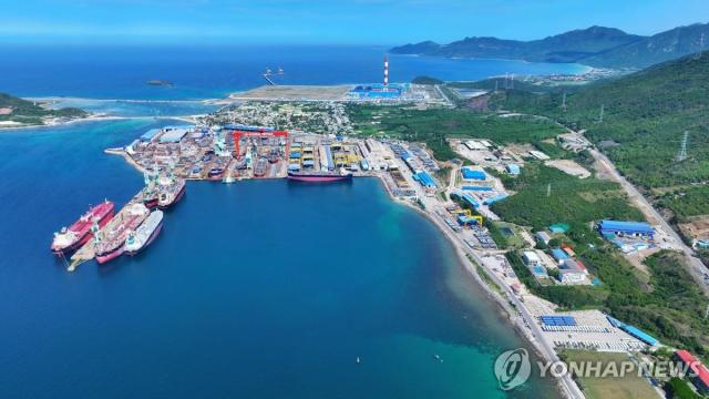 Toàn cảnh khu vực nhà máy đóng tàu HD Hyundai Vietnam Shipbuilding
Ảnh do HD Hyundai Heavy Industries cung cấp