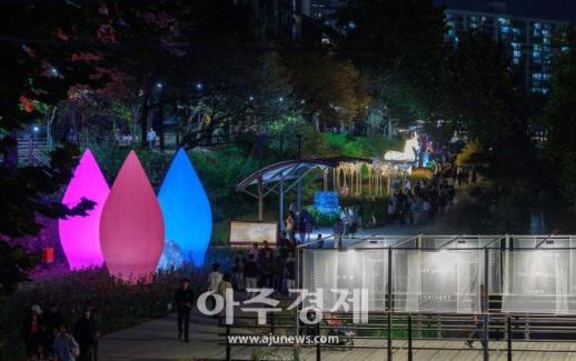[포토] 노원달빛산책, 빛과 예술로 물든 당현천