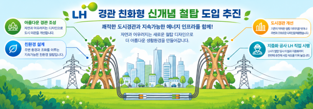LH 경관 친화형 신개념 철탑 도입 추진 이미지 사진LH