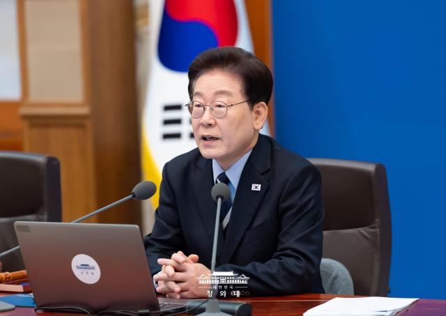 President Lee Jae Myung speaks during the 44th Cabinet meeting of 2026 Courtesy of Cheong Wa Dae