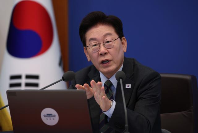 이재명 대통령이 20일 청와대에서 열린 국무회의에서 발언하고 있다 사진연합뉴스