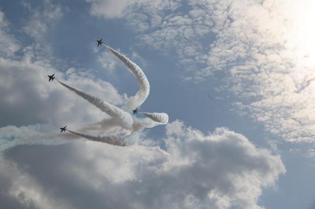 South Korean Air Force Demonstration Team Black Eagles perform at Sacheon Air Show 2026 on Oct 22 2026 AJP Yoo Na-hyun