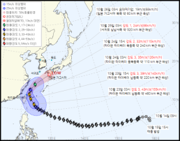 태풍 참피 영향으로 제주·남부 비…소멸은 언제?