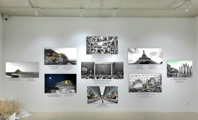 Travel photographs by Nam Joo-cheol all taken on a smartphone are on display at “Memory for Tomorrow” a youth art exhibition held at The Star Gallery in Seoul’s Insadong from Sept 30 to Oct 5 Courtesy of Sally Mom Art