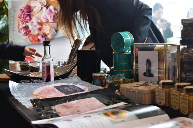 Packaged meats and other French food products are displayed at Food Experience Korea in Seoul Oct 26 2026 Courtesy of Joonha Yoo