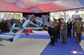 North Korean leader inspects drone exhibition, missile demonstration