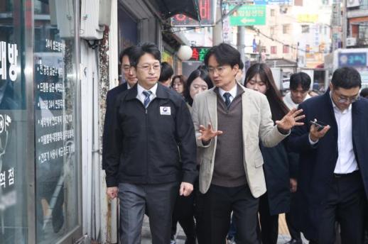 홍지선 국토부 장관, 상계2구역 현장 점검…정비사업 착공 지연 막겠다