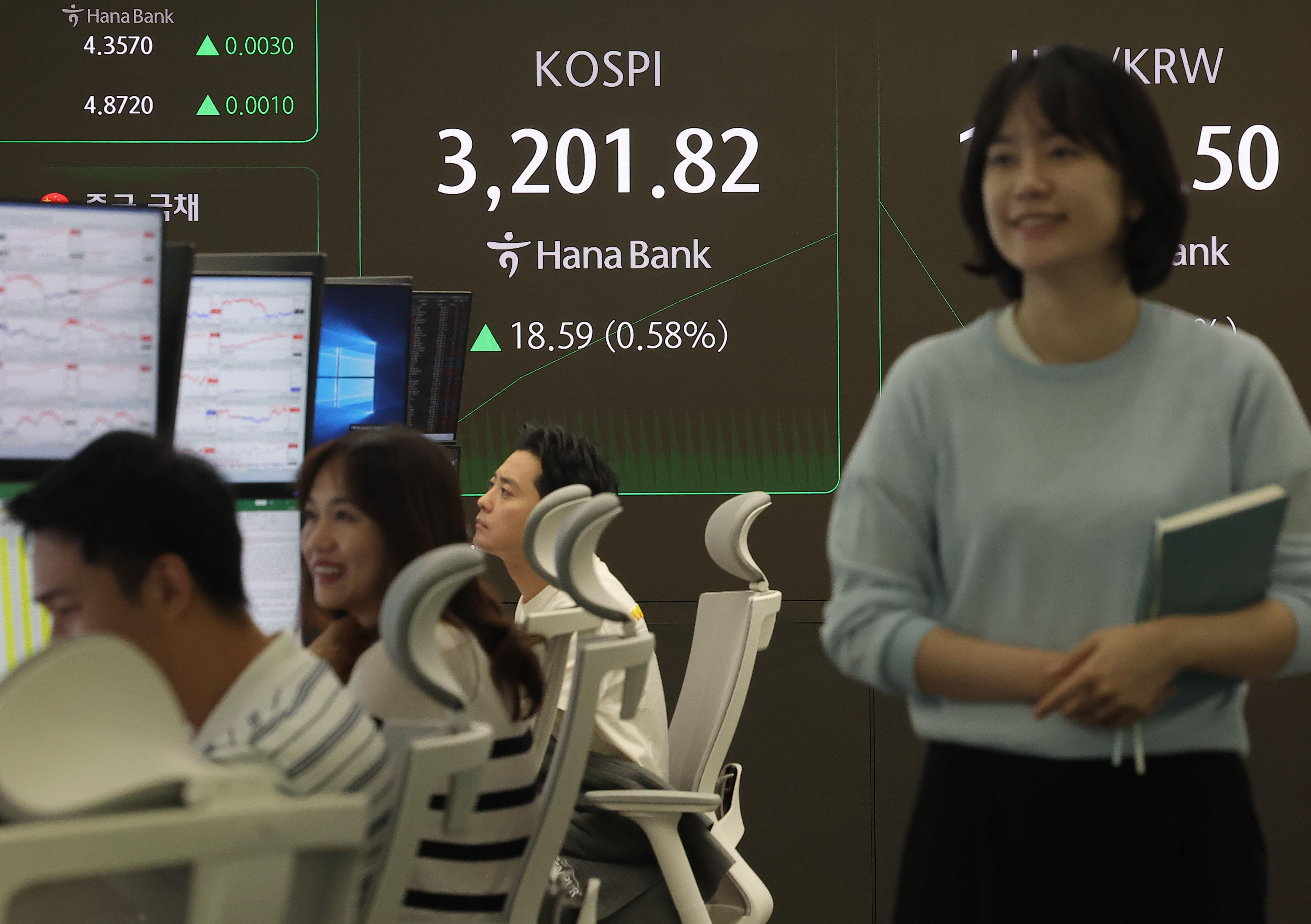 韩国股市强劲 KOSPI指数一度突破3200点